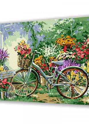 Набір для розпису "велосипед у квітах" 40*50 см