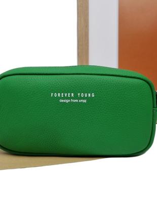 Женская сумочка через плечо с длинной ручкой зелёный арт.8200-...