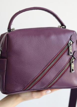 Женская сумка новинка натуральная кожа фиолетовый арт.07-49-26...
