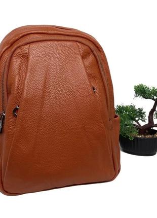 Красивый женский рюкзак натуральная кожа коричневый арт.5555-1...