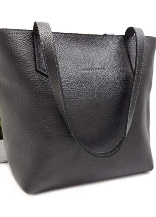 Женская сумка-шоппер натуральная кожа черный арт.7727/1001 "gp...