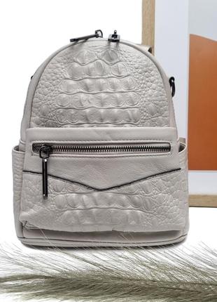 Модний літній рюкзак жіночий світло-сірий арт.690 l.grey vivav...