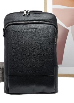 Рюкзак для большого ноутбука натуральная кожа черный арт.6475l...