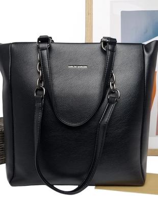 Женская сумка-шоппер черная прямоугольная арт.a-94212 black et...