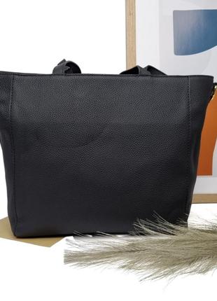 Женская сумка-шоппер натуральная кожа черный арт.8365 black vi...