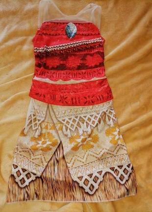 Карнавальное платье костюм моана диснеи 3-4, 5-6 года