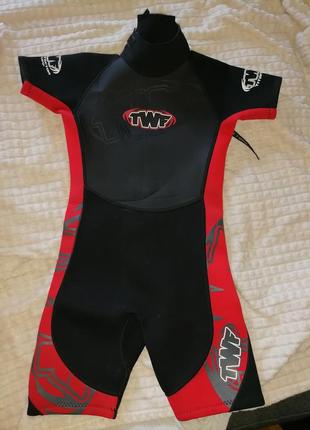 Гидрокостюм неопреновый костюм для плавания 3мм twf 7-8 лет