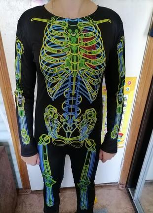 Карнавальный костюм скелет,терминатор аниматор до 170 см