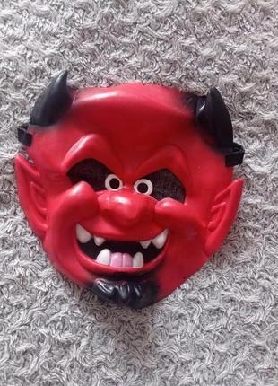 Латексная маска дьявол , сатана дьяволенок