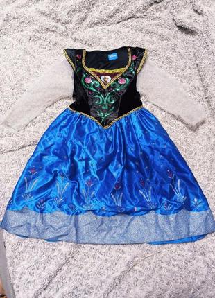Оригинал карнавальный костюм платье анна холодное сердце 3-4, ...