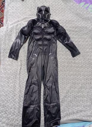 Карнавальный костюм черная пантера марвел 8-9 лет