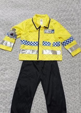 Карнавальный костюм полицейский полиция голограмма 3-4 года