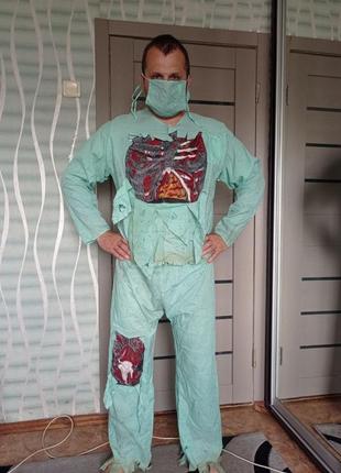 Карнавальный костюм доктор зомби , аниматор хеллоуин до 185 см