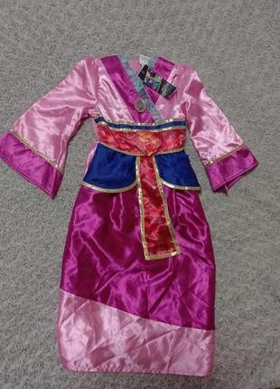Новое карнавальное платье мулан китайское disney 3-4 года