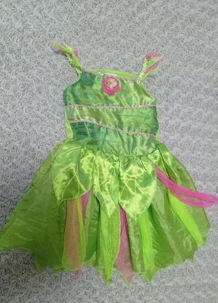 Карнавальное платье фея динь динь disney 5-6 лет