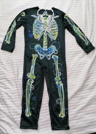 Карнавальный костюм скелет кощей светящийся 5-6 лет