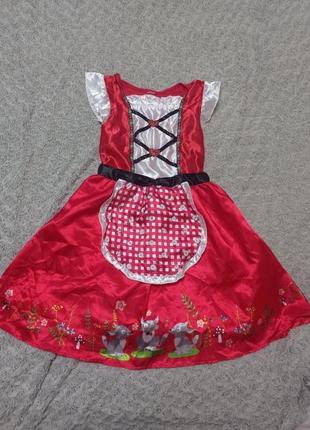 Карнавальное платье красная шапочка 5-6, 7-8, 8-9 лет