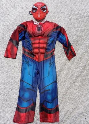 Карнавальный костюм человек паук светящийся 3-4 года