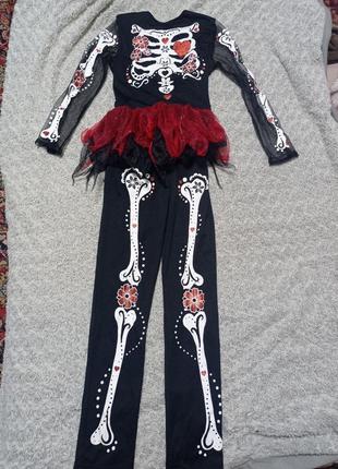 Карнавальный костюм девочка скелет , тайна коко , мексиканский...