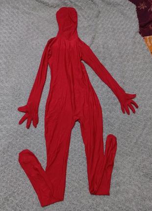 Карнавальный костюм вторая кожа morphsuits красный 10-11 лет