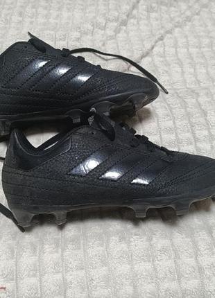 Оригинал футбольные бутсы черные adidas 31 размер 19,5 см