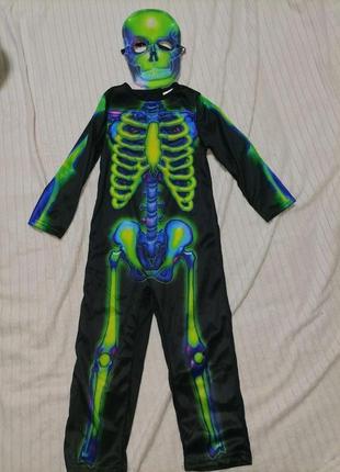 Карнавальный костюм скелет кощей 3-4 года с маской