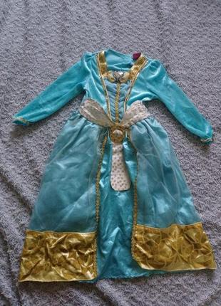 Карнавальный костюм платье мериды храбрая сердцем 3-4 года
