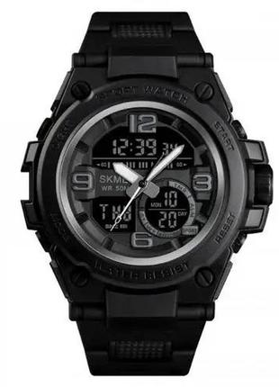 Годинник наручний чоловічий skmei 1452bk black. колір: чорний