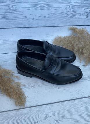 Мужские черные туфли лоферы samuel windsor, england оригинал 4...