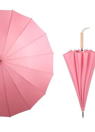 Жіноча парасолька тростина рожева