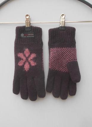 Шерстяные зимние перчатки h&m thinsulate
