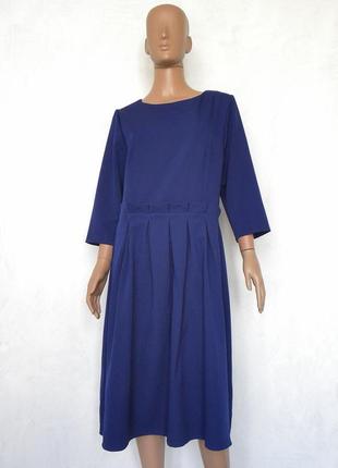 Нарядное платье темно-синего цвета 54 размер (48-й евроразмер).
