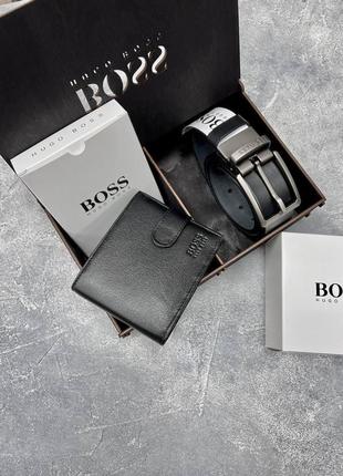 Подарочный набор boss (ремень + кошелек)