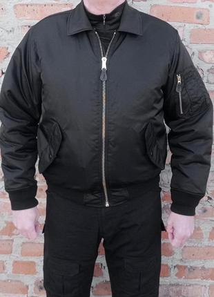 Куртка мілітарі brandit ma2 бомбер пілот чорна (m-l)