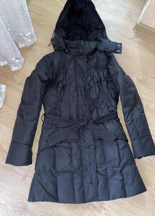 Женская куртка пальто деми черного цвета, размер xs-s