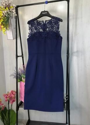 Сукня 👗 синяя с круживанием кружевом состоянии идеальна нарядная