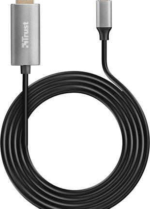 Кабель Trust Calyx USB-C to HDMI 1.8м Black Кабель с адаптером...