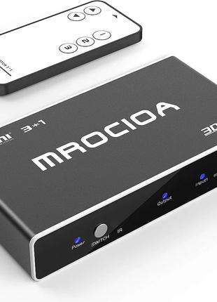 Перемикач HDMI Mrocioa 4K 3:в 1 вихід HDMI Switcher 5 портів з...