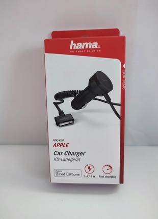Автомобільний зарядний кабель Hama для Apple iPhone 3G/3GS/4 т...