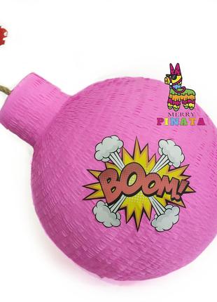 Пиньята розовая бомба