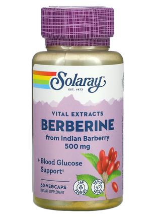 Берберин 500 мг Solaray Berberine для поддержания уровня глюко...