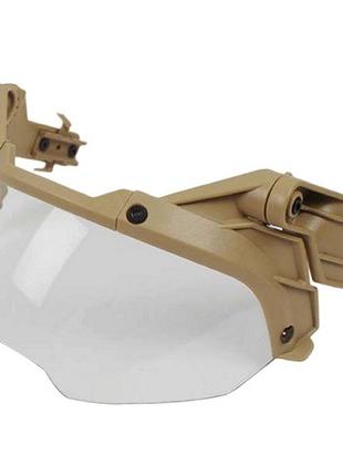 Защитные тактические флип-очки маска VULPO с креплением на шлем