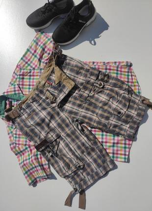 Мужские коттоновые шорты на пуговицах l/xl( а-20)