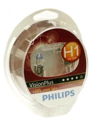 Лампы фар автомобиля Philips H1 VisionPlus 12V
