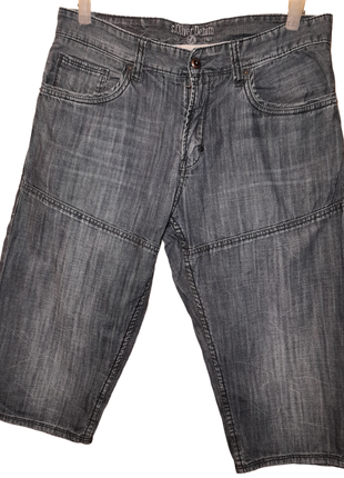 Мужские джинсовые шорты бриджи 100% cotton l