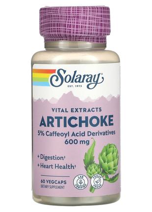 Артишок 300 мг Solaray Artichoke Leaf Extract для здоровья печ...