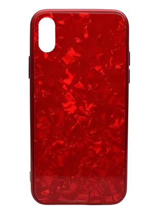 Чехол накладка Silicone Marmour Case for iPhone X Red