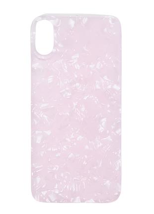 Чехол накладка Silicone Marmour Case for iPhone X Pink