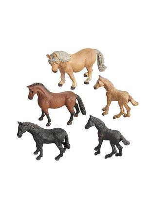 Набор из 5 фигурок Лошади комбинированный PlayTive
