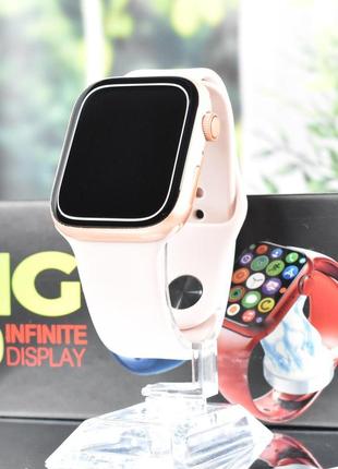 Смарт годинник т800 promax smart watch 8 wireless charging pink